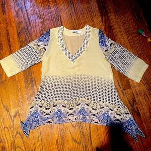 Jeff Gallano sheer summer top